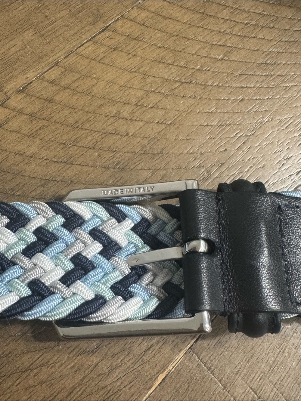 Anderson’s Nylon Woven Belt| 36/ US 32| mint,navy,powderblue,white| Golf - Picture 7 of 7